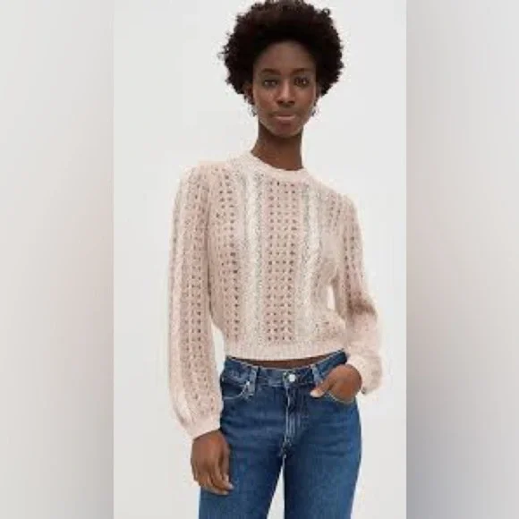 FRAME Femme Cable sweater size large - Picture 2 of 7